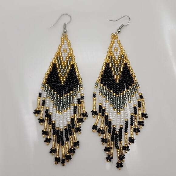 Boho Beaded Earrings - Picture 4 of 4